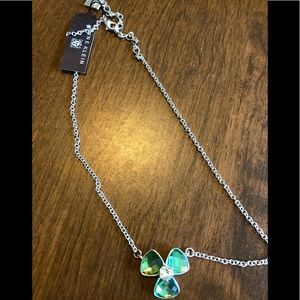 Anne Klein Shamrock Clover Pendant Necklace NWT
